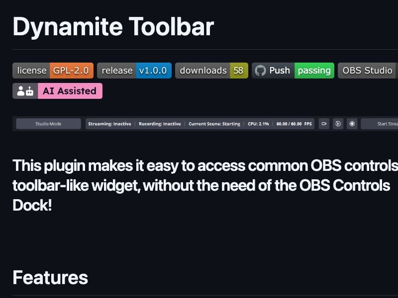 Dynamite Toolbar homepage