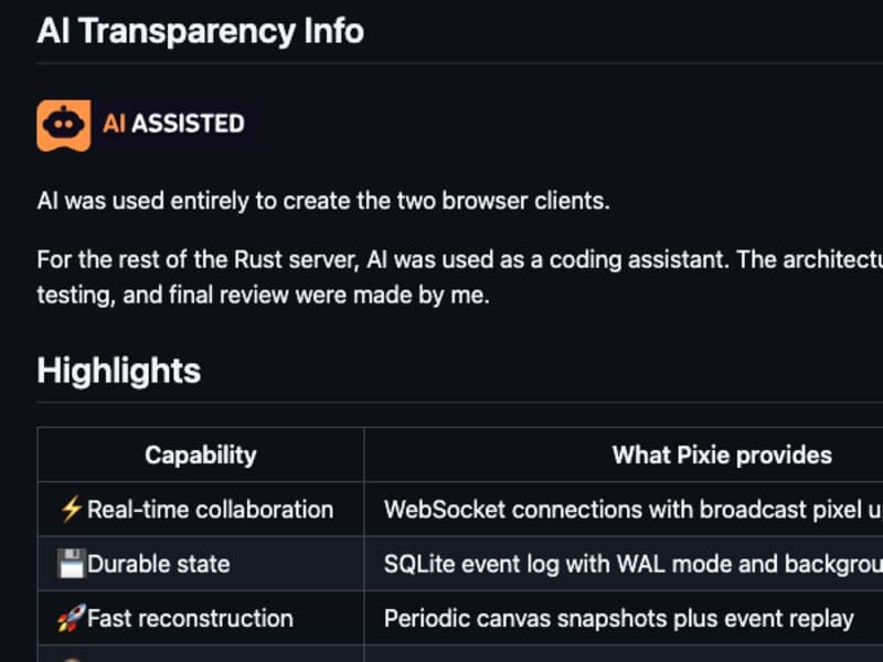 Pixie homepage